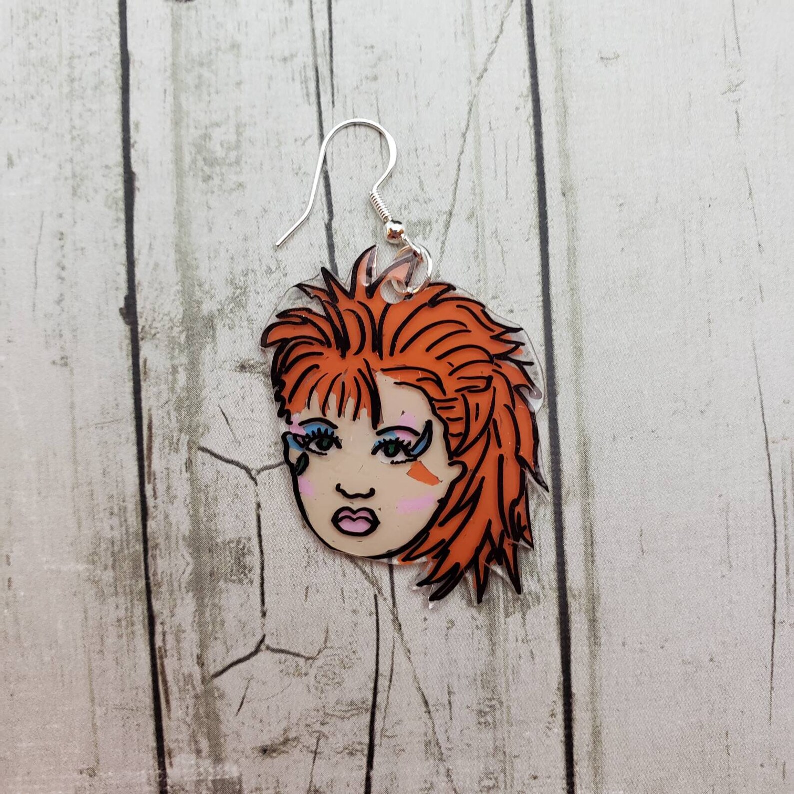 Cyndi Lauper Earrings. Shrinky Dink Earrings. She Bob Etsy UK