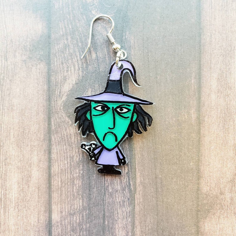 Shrinky dink earrings. Lock Shock and Barrel earring set Oogie boogie henchmen Halloween earrings Nightmare before Christmas earrings