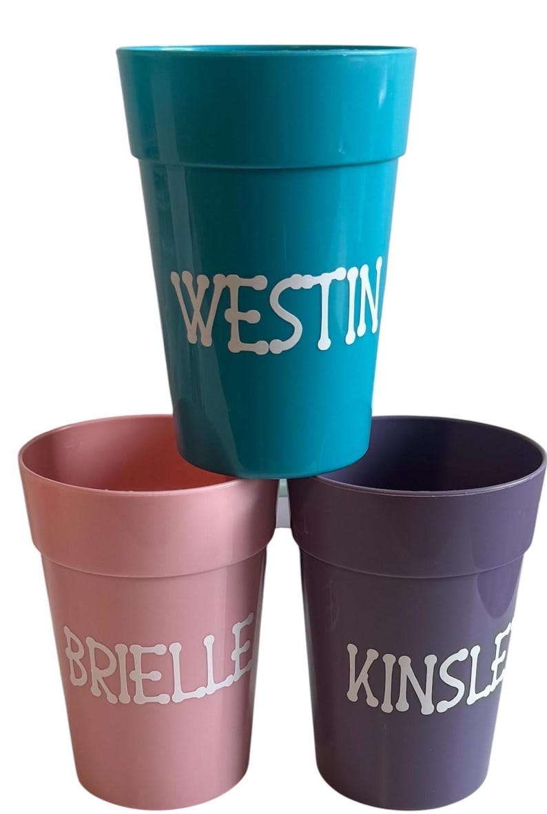 Vasos personalizados para niños / Vasos personalizados para niños / Vasos para niños / Vaso de plástico reutilizable imagen 2