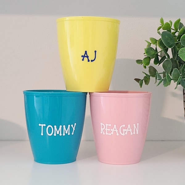 Kids Personalized Tumblers / Custom Kids Cups / Kids Cups / Reusable Plastic Cup