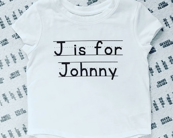 Regreso a la escuela / Primer día de escuela / Preescolar / Jardín de infantes / Primaria / Maestros / Camisa personalizada / Alfabeto
