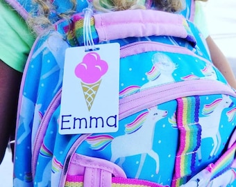 Kids Backpack Tag/Luggage Tag/Personalized Bag Tag/Fun Luggage Tag/School/Back to School