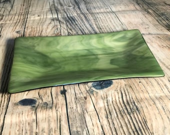 Green glass plate