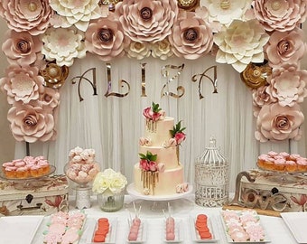 paper flower backdrop etsy paper flower wall rental