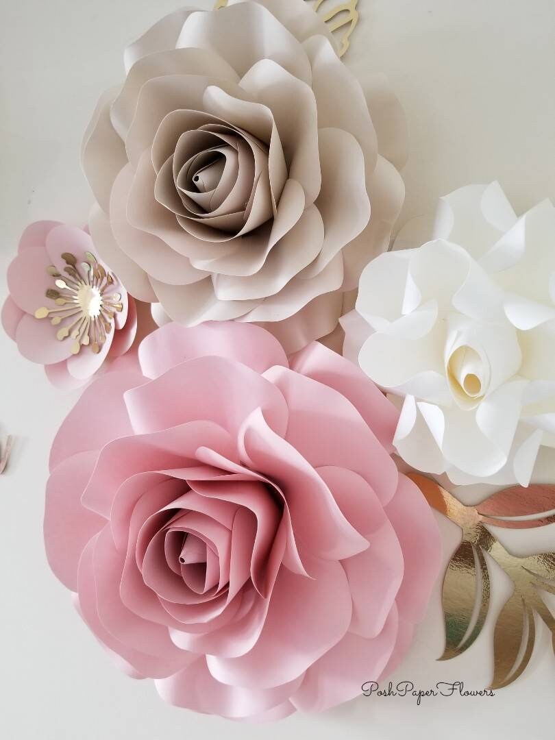 Paper Flowers Wall Art Flower Wall Paper Flower Art Etsy