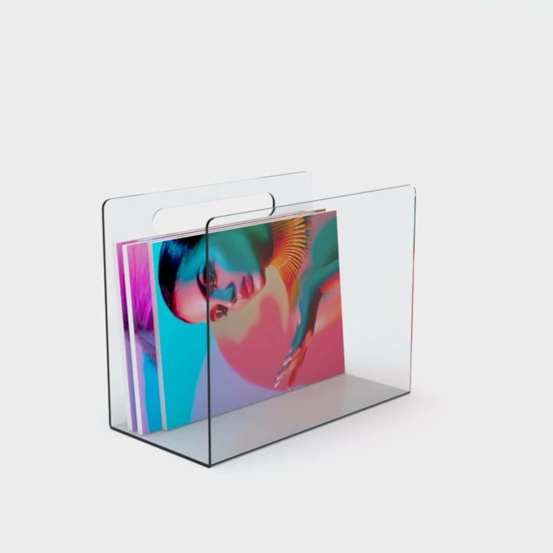 Clear Acrylic Magazine Rack | Magazine Holder - Etsy