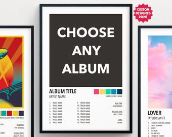 Custom Album Cover Art Print: Personalized Music Poster