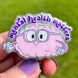 Mental Health Nurse Badge Reel, Nurse Badge Reel, Cute Badge Reel, Funny Badge Reel, Glitter Badge Reel