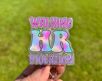 HR Violation Badge Reel, Funny Badge Reel, Cute Badge Reel, Walking HR Violation