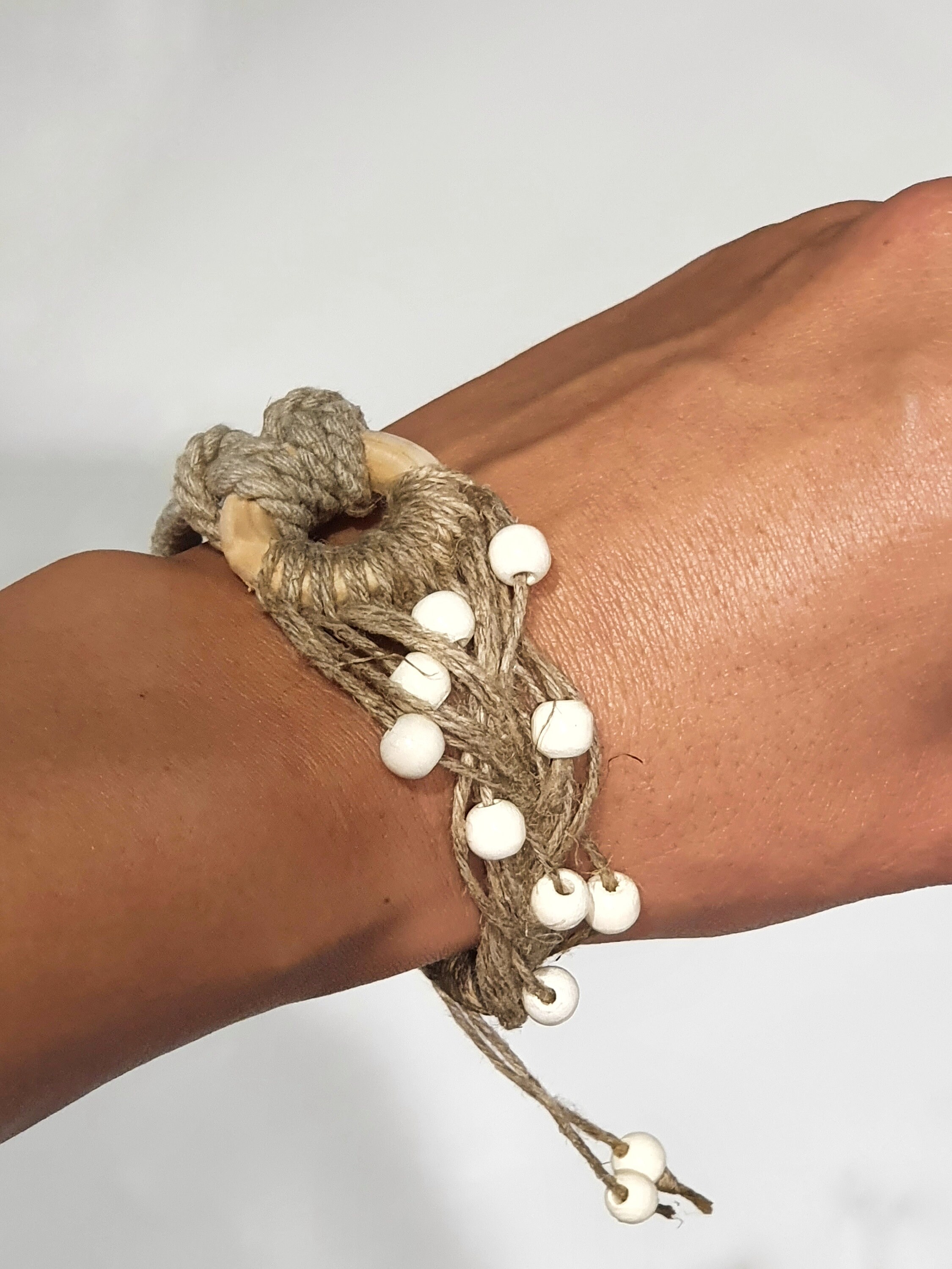 Linen bracelet Statement bracelet Multi strand bracelet Etsy