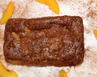 2 Peach Cinnamon Gluten-Free Banana Breads | Vegan or Regular | Grain-Free & Allergen-Friendly
