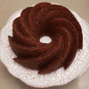 Swirl-Shaped Banana Bread Bundt Cake  - Gluten Free, Sugar Free, Grain Free, Dairy Free, Peanut Free, Corn Free, Soy Free, Non-GMO