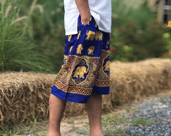Fisherman pants Mens Hippie Shorts Thai Fisherman shorts Festival Shorts Mens Bohemian Shorts Mens Festival Shorts Boho clothing