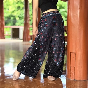 Pantalones Hippie Palazzo Ropa hippie Pantalones de pierna | Etsy México
