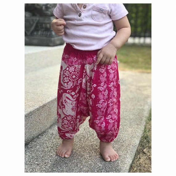 Baby kids Harem pants Thai rayon Comfy 