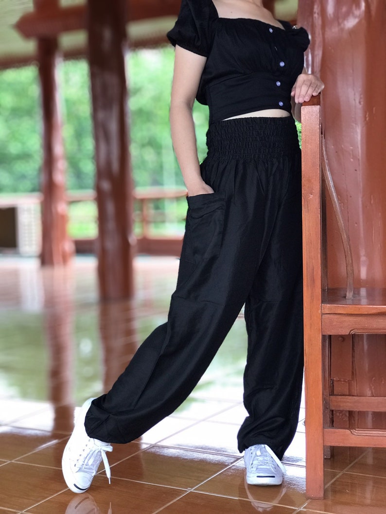 Black Harem Pants women Womens Festival pants Festival Etsy