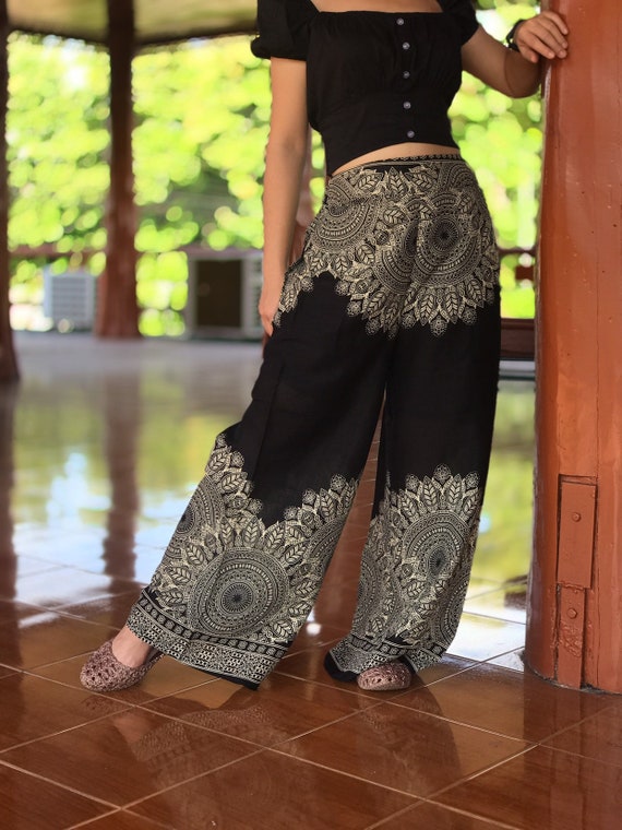 Hippie Palazzo Pants Hippie Clothing Wide Leg Pants Boho - Etsy