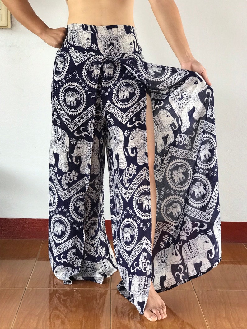 Hippie pants Bohemian clothing Boho pants Palazzo pants Slit pants Hippie clothing Wide leg pants Open leg pants Festival pants