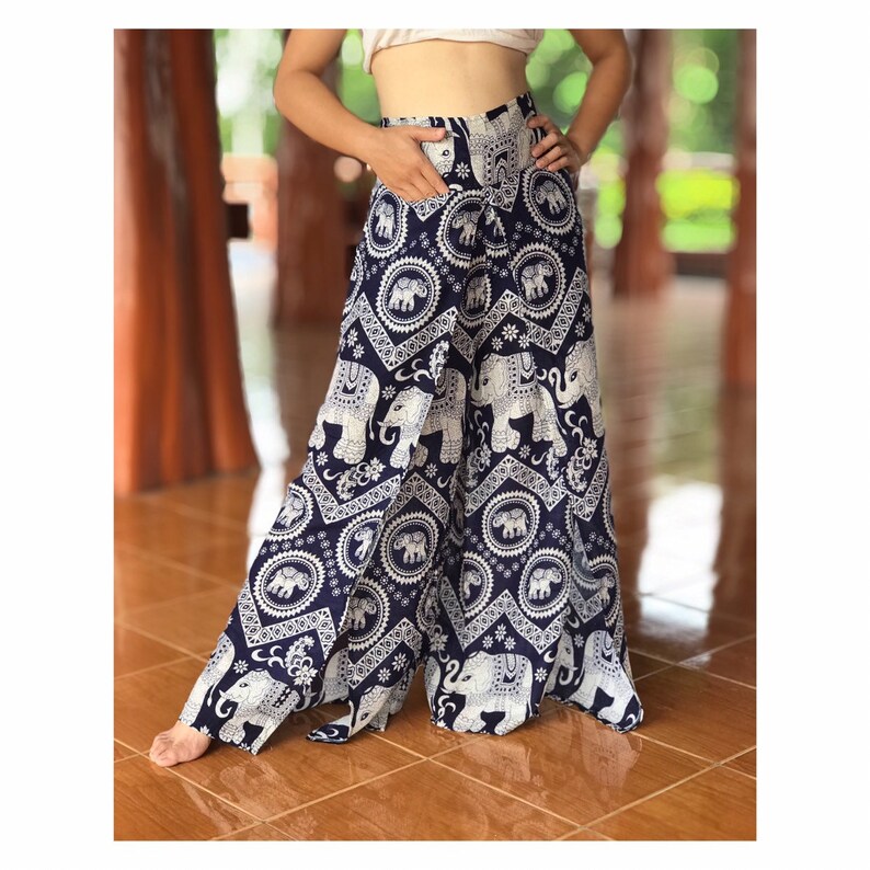Hippie pants Bohemian clothing Boho pants Palazzo pants Slit pants Hippie clothing Wide leg pants Open leg pants Festival pants