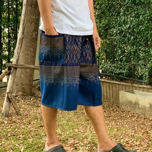 Fisherman pants Mens Hippie Shorts Thai Fisherman shorts Festival Shorts Mens Bohemian Shorts Mens Festival Shorts Boho clothing