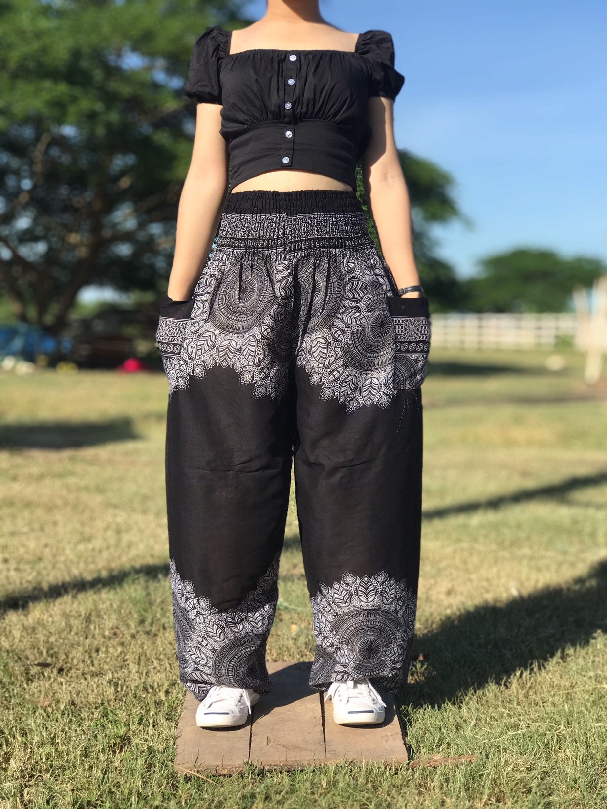 plus size boho pants