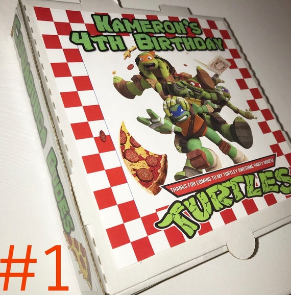 Teenage Mutant Ninja turtle pizza box tmnt party favor ninja Etsy