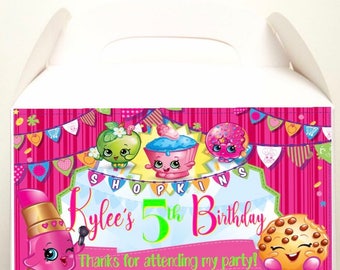 shopkins party favors, shopkins treat boxes, shopkins goodie box, goodie bag