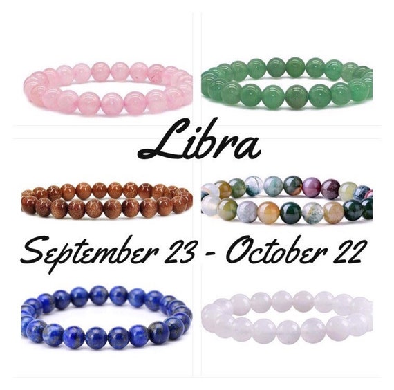 Libra Birthstone Bracelet Rose Quartz Green Aventurine  Etsy