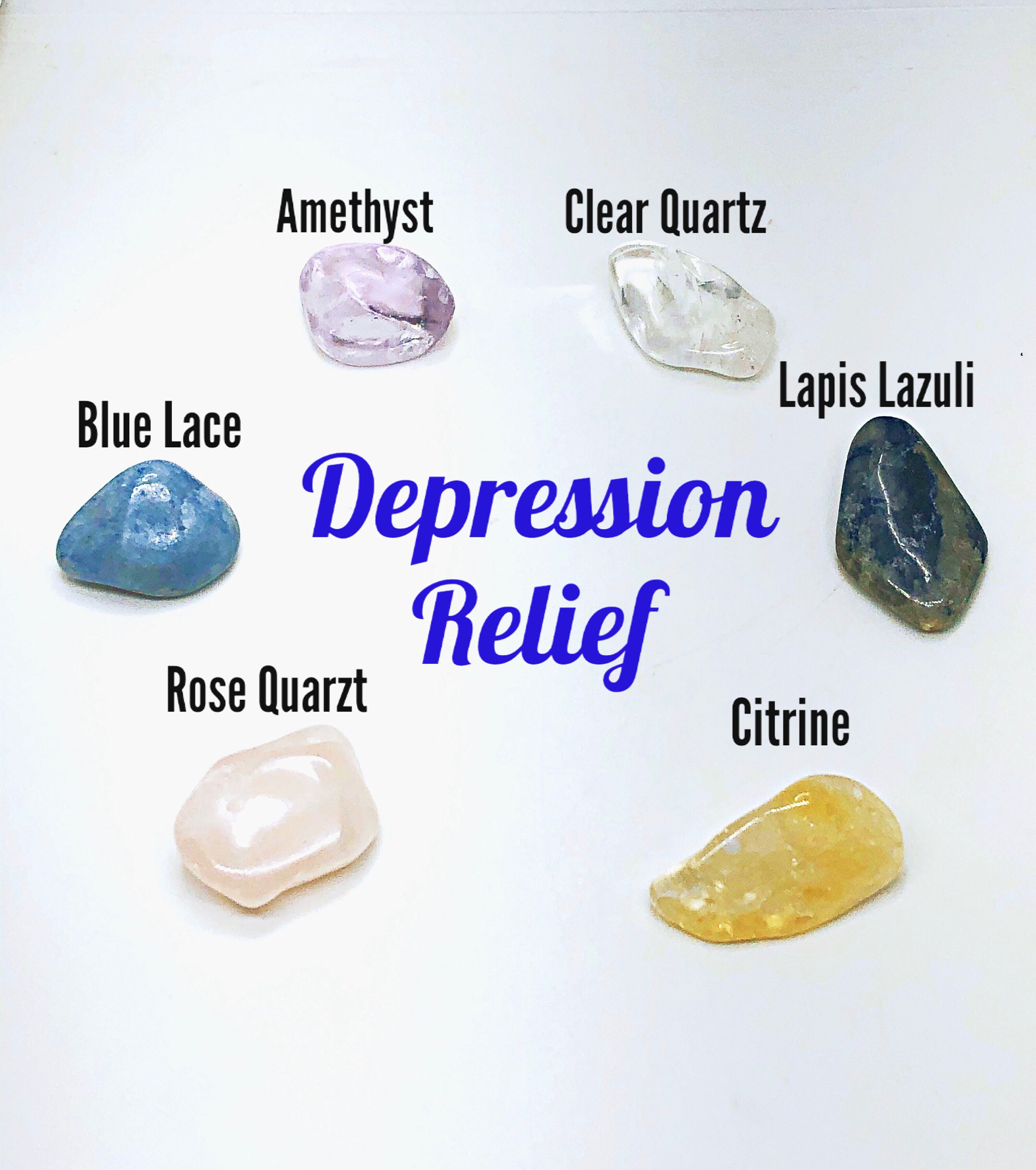 Healing gemstones SET depression feeling down reiki Etsy