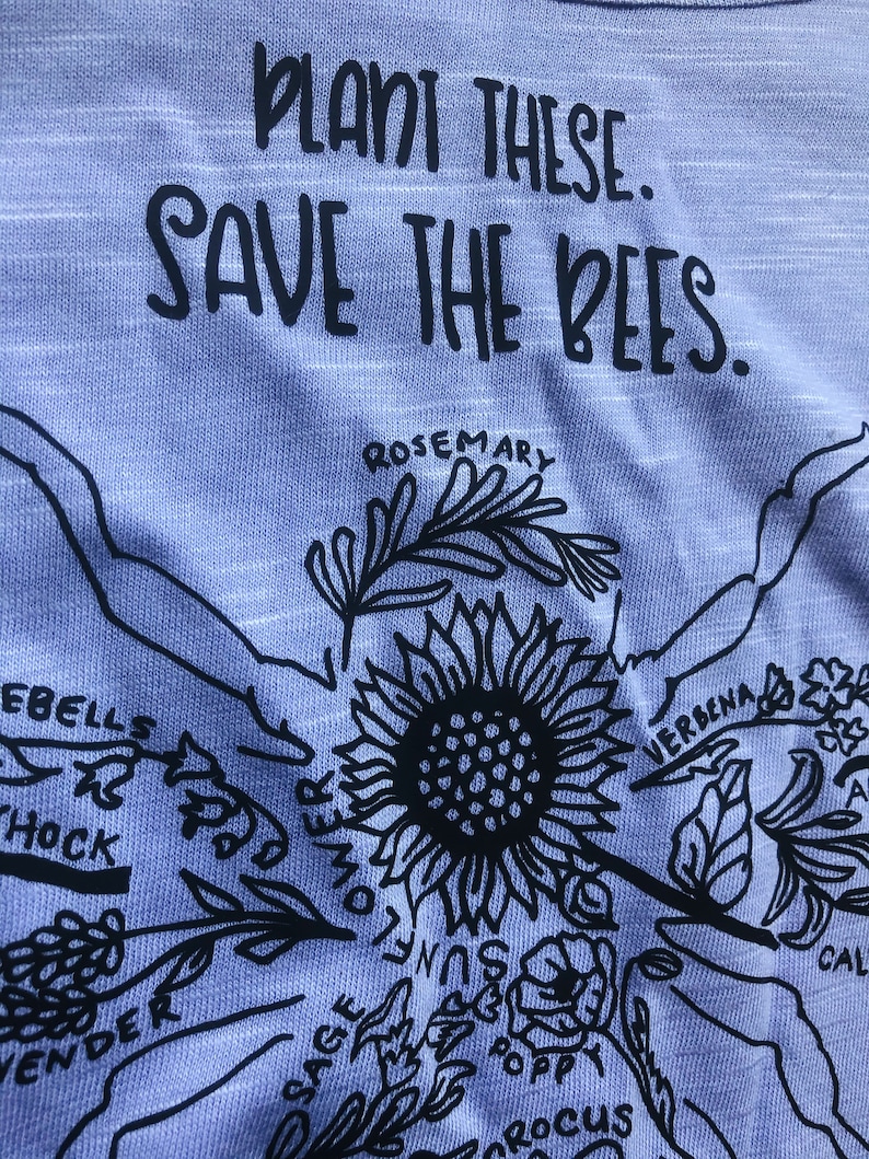 Download Plant These Save The Bees Cute Quote SVG Cut File for DIY T | Etsy