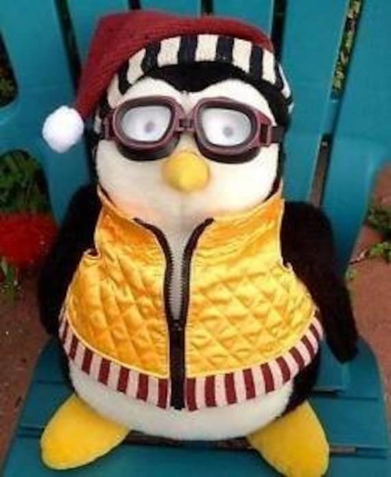 HUGSY PENGUIN WITH GOGGLES AND VEST FRIENDS JOEY'S HUGGSY BEST HOLIDAY GIFT
