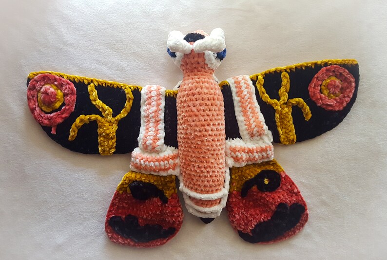 Crocheted Custom Mothra Plush Godzilla King of the Monsters Etsy
