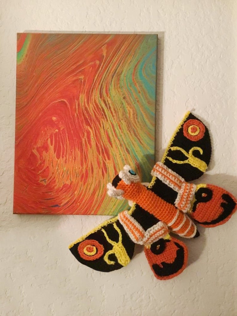 Crocheted Custom Mothra Plush Godzilla King of the Monsters Etsy