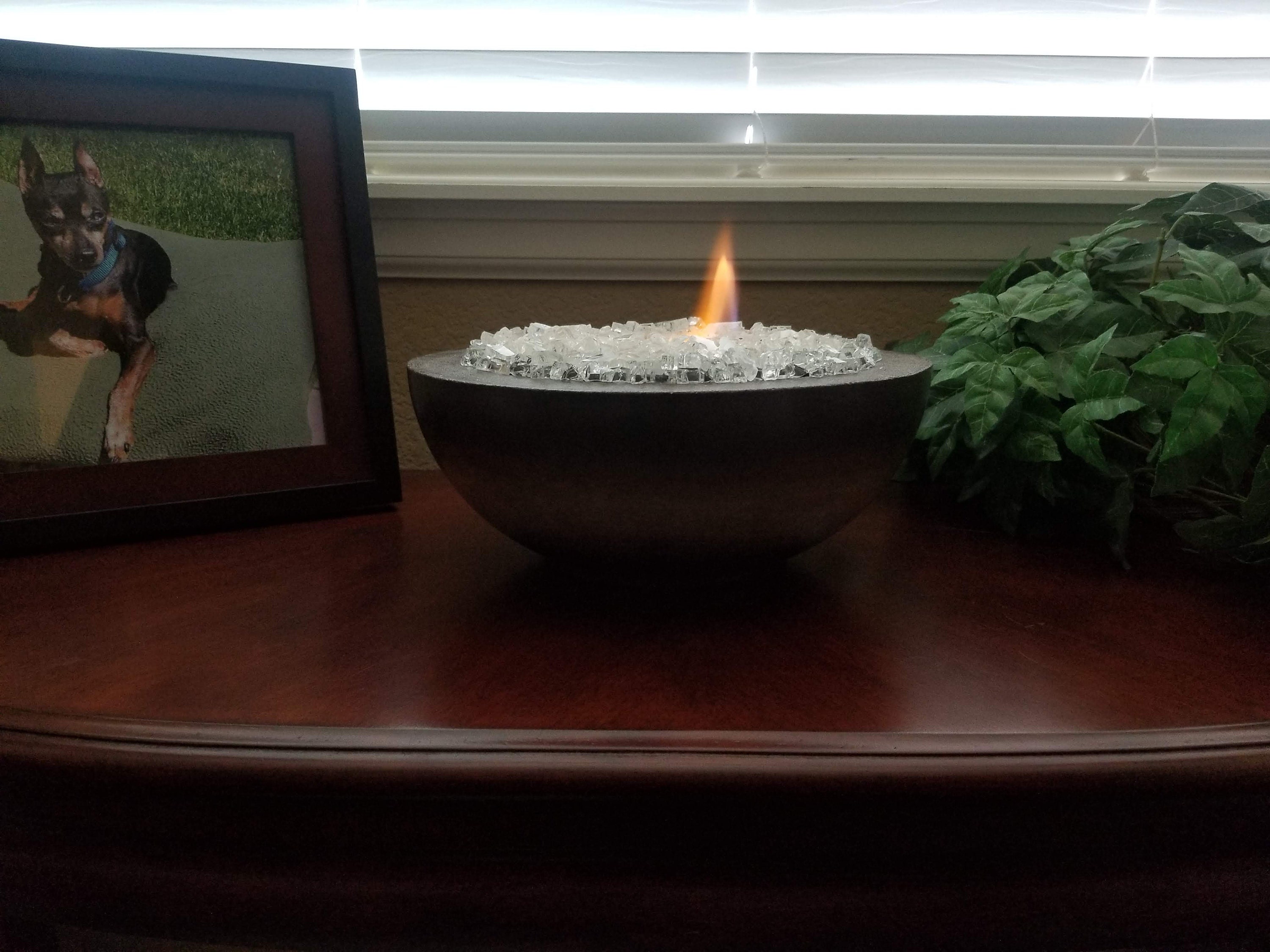 Tierra Tabletop Concrete Fire Bowl Etsy