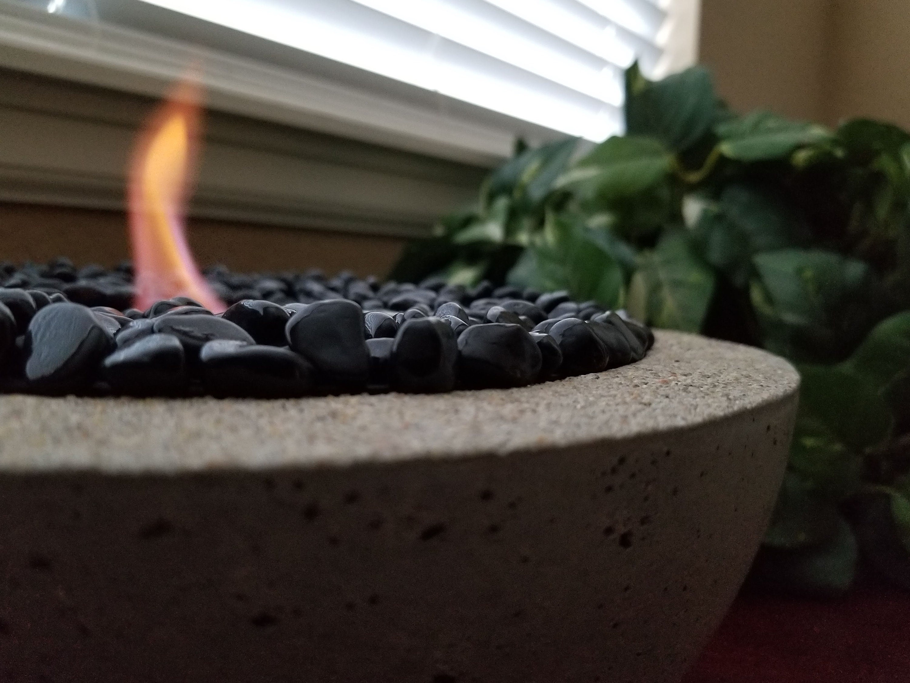Lunar Tabletop Concrete Fire Bowl Etsy