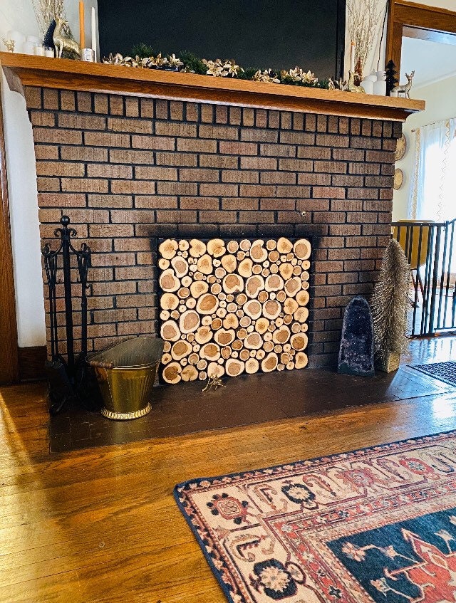 Fireplace Cover Screen Insert ALL CEDAR Etsy