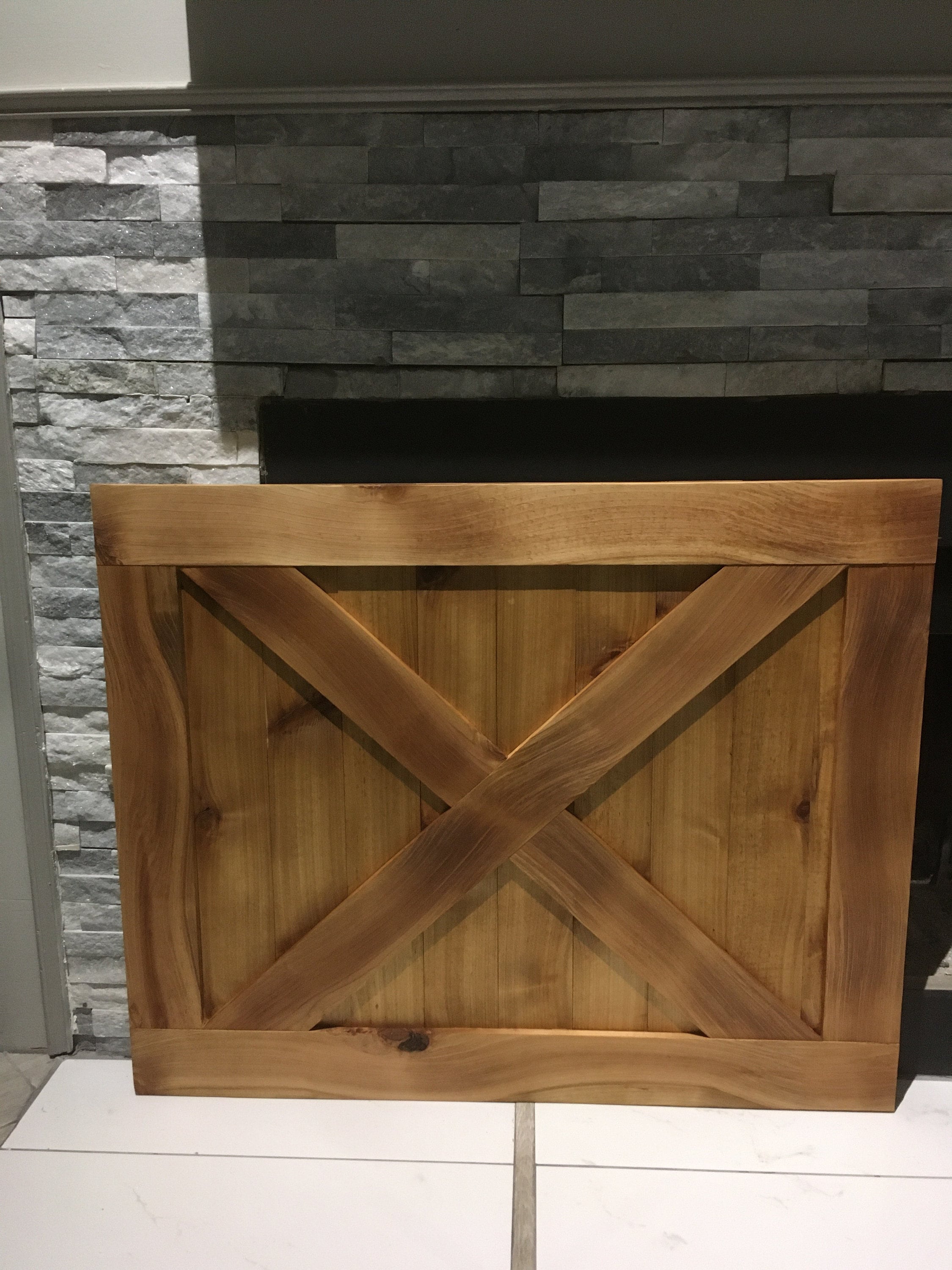 Fireplace Cover Screen Insert Barn Door Look X Design Etsy