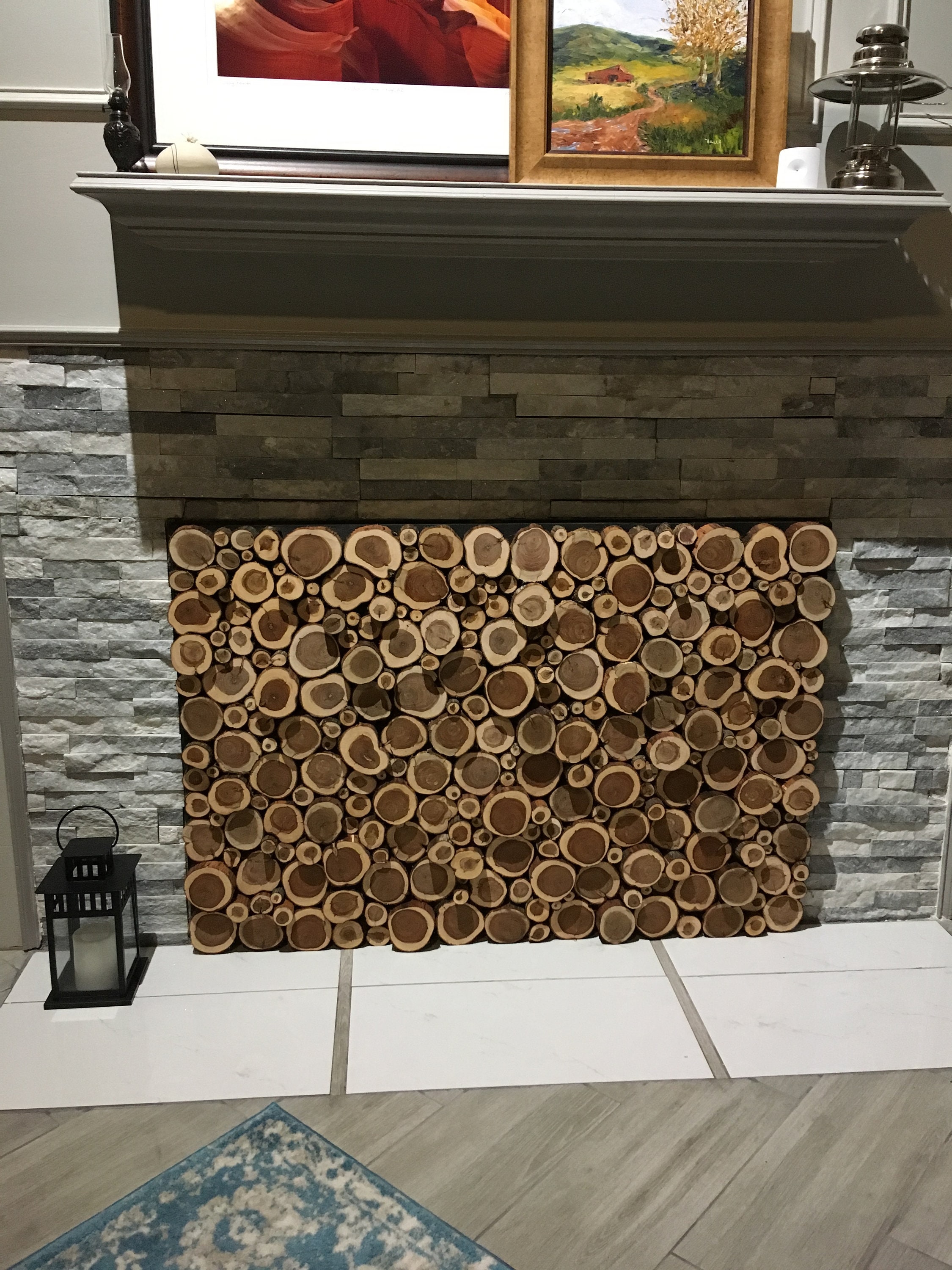 Fireplace Cover Screen Insert ALL CEDAR Etsy