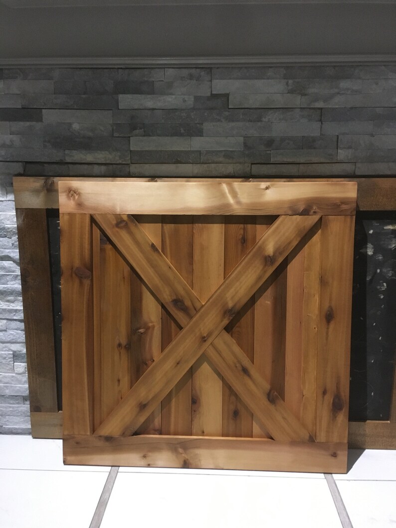 Fireplace Cover Screen Insert Barn Door Look X Design Etsy