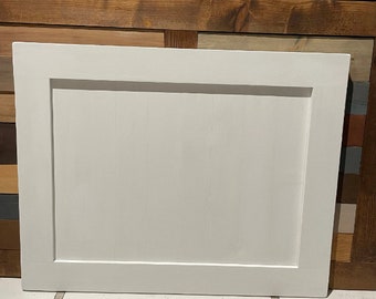 Fireplace Cover Screen Insert - Modern Farmhouse Barn Door Look - White Cottage Style