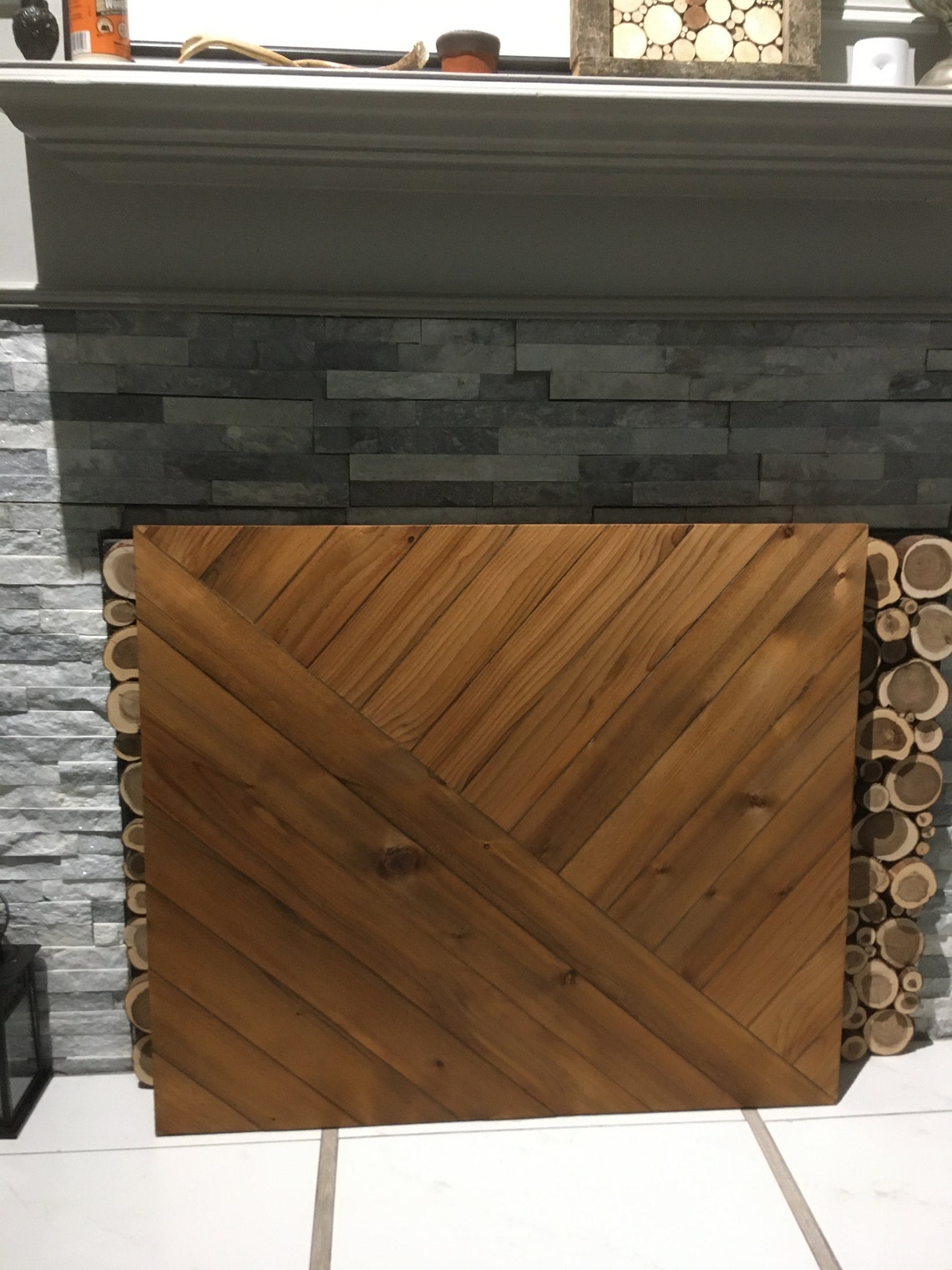 Fireplace Cover Screen Insert Barn Door Look Perpendicular Etsy