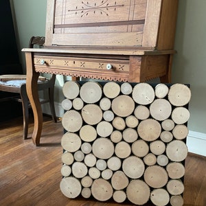 Fireplace Cover Screen Insert - Light Wood Only