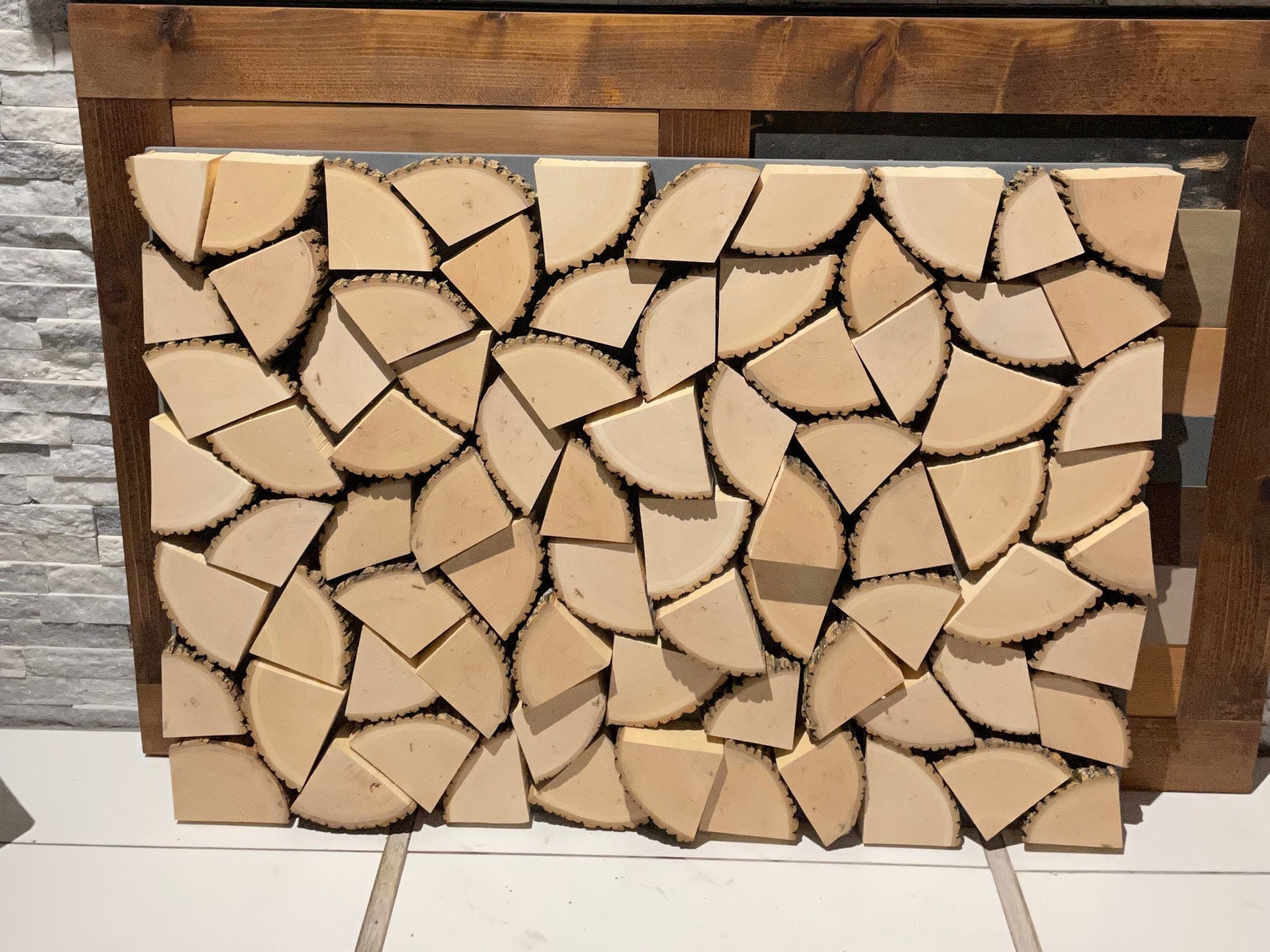 Fireplace Cover Screen Insert Split Wood Etsy