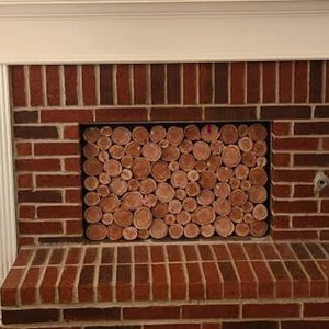 Fireplace Cover Screen Insert - ALL CEDAR