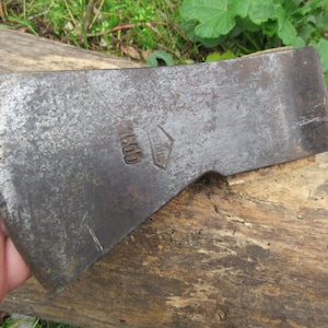 Vintage Old Rare German "DOMINICUS JDDUS" 3.26 lbs / 1.480 kg Hand Forged Wrought Tomahawk Splitting Felling Axe Hatchet Woodsman Hand Tool