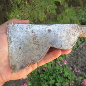 Vtg Old Rare German "HELKO WERK" 1,38 lbs/ 0,630 kg Forged Wrought Tomahawk Splitting Felling Axe Hammer Hatchet Hiking Woodsman Hand Tool