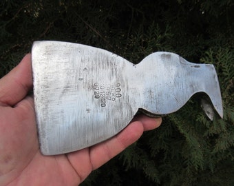 Machado vintage Helko Werk Tomahawk: Extrator de pregos forjado à mão