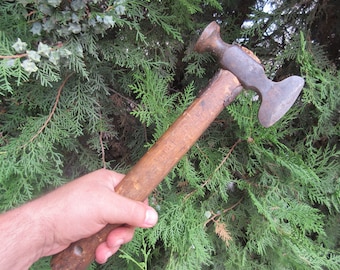 Machado Viking Tomahawk Forjado: Machado de Aço Feito à Mão, Ferramenta de Camping