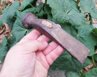 Vtg Oude Zeldzame Duitse Solid Big 1,32 pond / 0,600 Kg Leer Werken Schoenmaker Schoenmaker Zadelmaker Tinsmith Hammer Auto Body Workshop Hand Tool