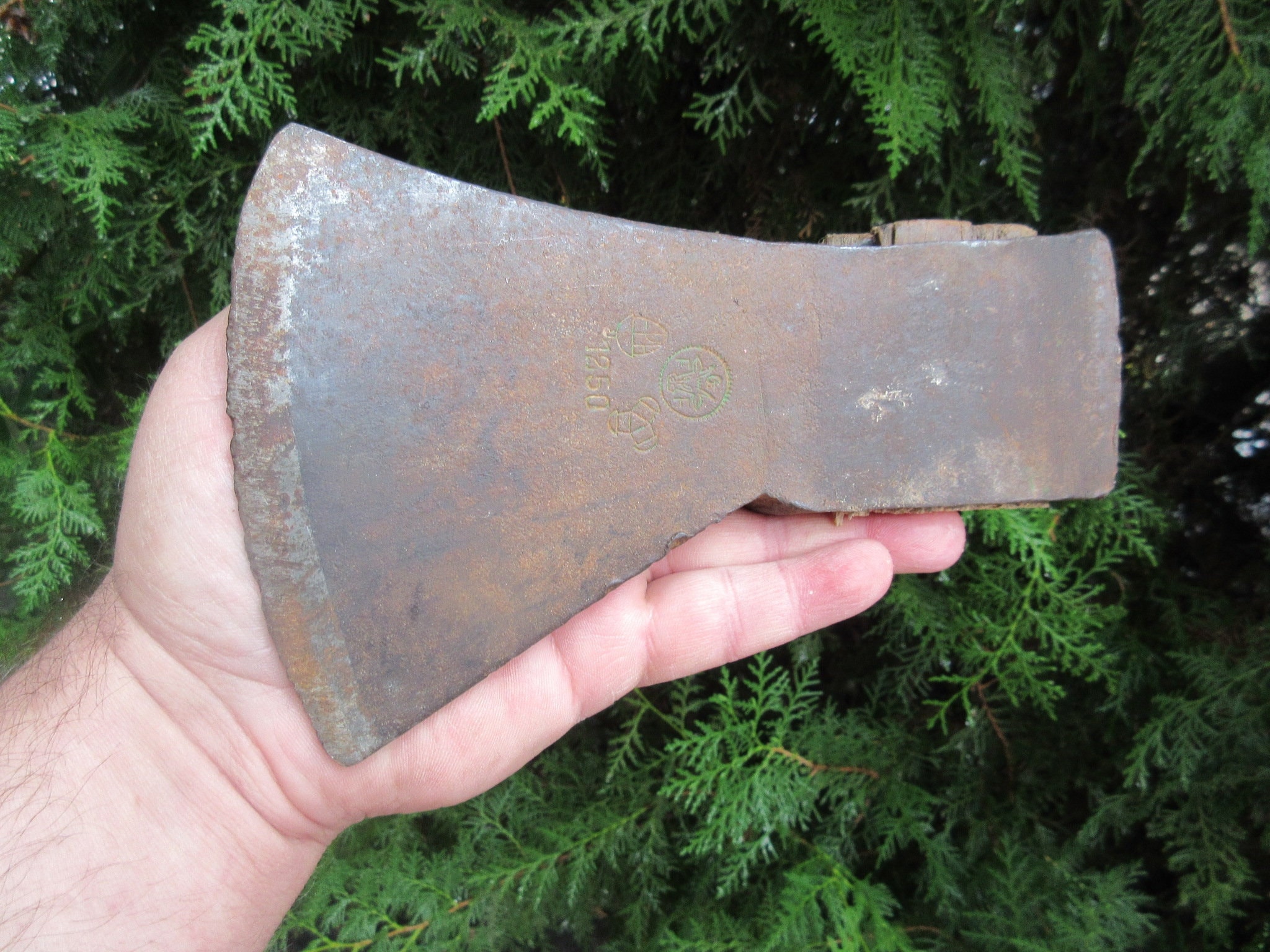 Hache Vintage Ochsenkopf Ox-Head - Allemande Ancienne, Camping Bushcraft